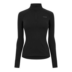 USA Womens/Ladies Plain Long-Sleeved Base Layer Top / Black
